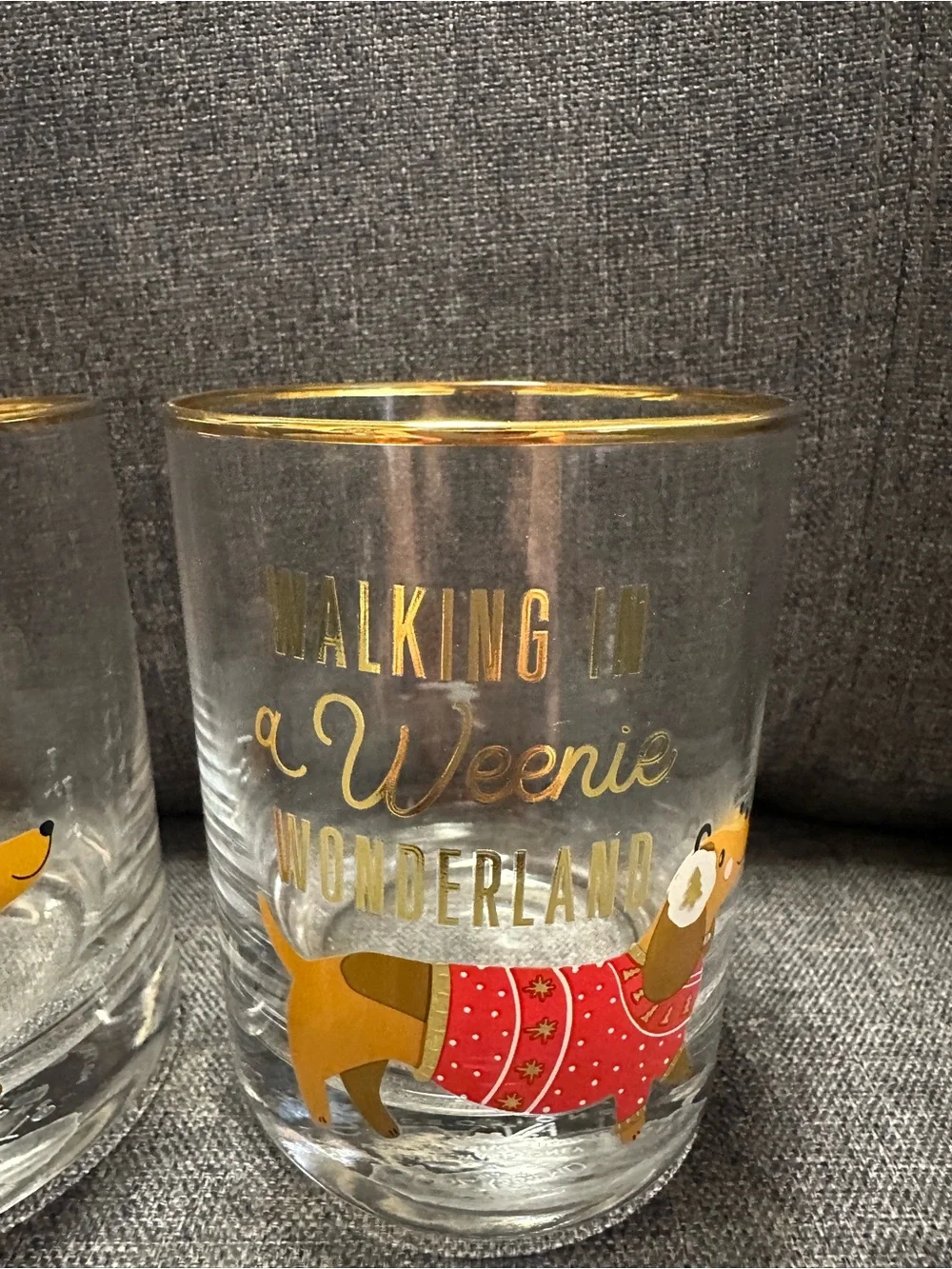 Slant ‘Walking in a Weenie Wonderland’ Old Fashion Glasses